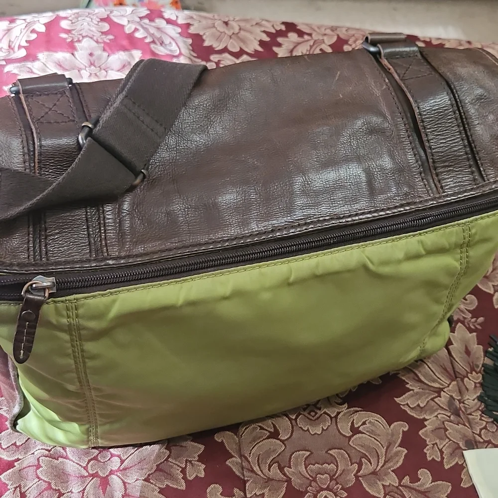 Fossil Leather/Nylon Messenger Bag - Picture 9 of 17